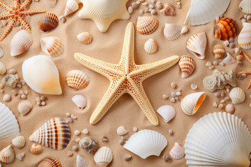 Underwater Starfish and Shells - Created with Generative AI Tools