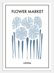 Contains Abstract Art Set in Flower Market Style, Modern Art Collection for Decoration. Vector İllustration Poster. Collection for trendy art.
