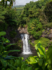 Waterfall at the Ohe'o Gulch in Kīpahulu, Maui, Hawaii