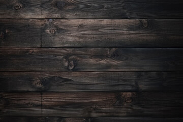 Obraz premium Rich and Textured Dark Wood Background - Authentic Woodgrain Design Created with Generative AI Tools
