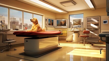 Animal Care Technologies: A snapshot of a veterinary clinic using modern technology to treat and ca