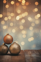 christmas background with balls and snowflakes celebration invitation gift card wallpaper