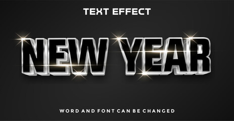New year editable text effect