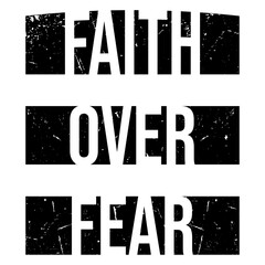 Faith over Fear Christian Love Jesus Religious Quote - obrazy, fototapety, plakaty