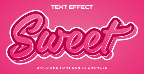 Sweet editable text effect