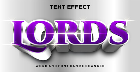 Fototapeta premium Lords editable text effect