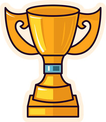 Winner Cup Vibrant Flat Picture. Perfect for different cards, textile, web sites, apps