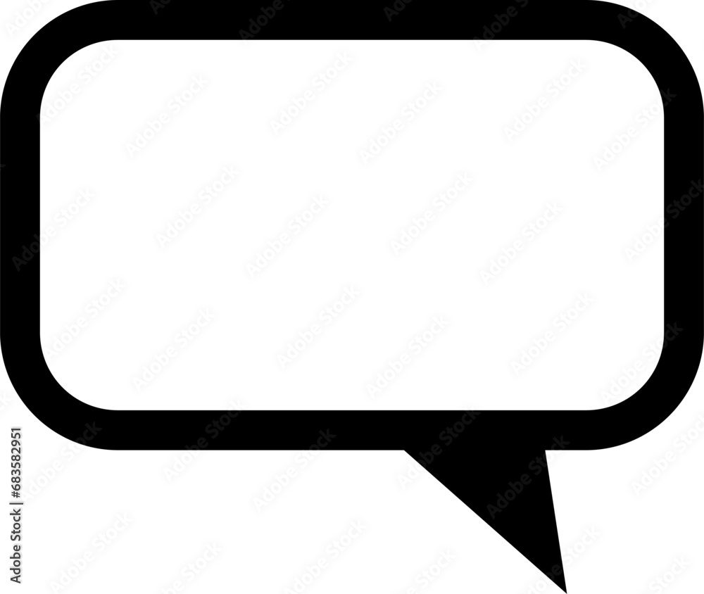 Poster blank speech bubble chat cloud message symbol element icon with empty space for text. vector image.