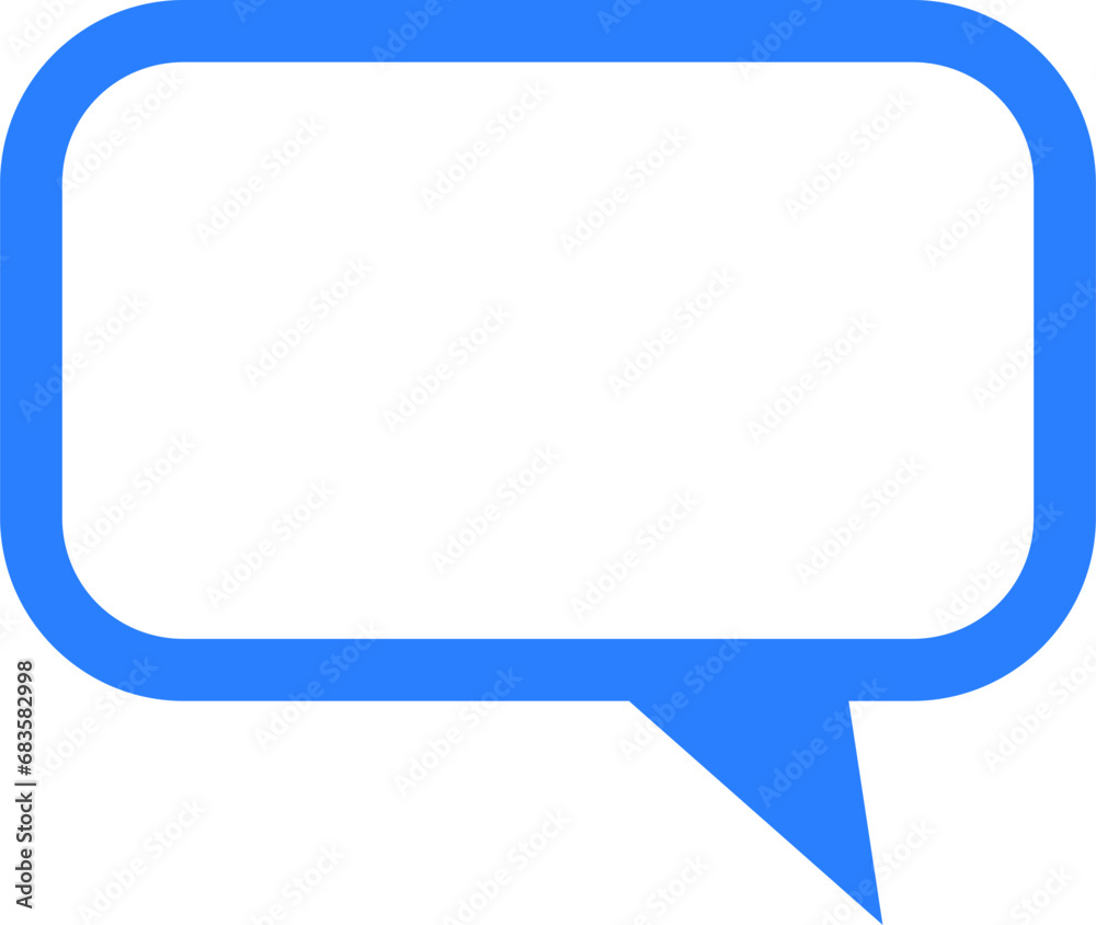Poster blank speech bubble chat cloud message symbol element icon with empty space for text. vector image.