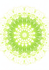 Abstract Lime color Ornate background. Invitation and celebration card.