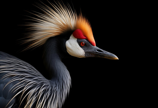 African Crowned Crane profile