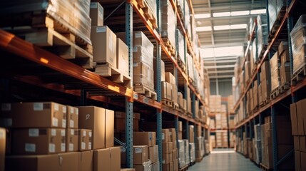 stock product inventory on shelf at distribution warehouse. logistic business ship and deliver, professional, stock, manage, movement, logistic, storage, delivering, shipping, supply, storehouse