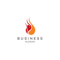 Flame fire drop hot energy power heating burning logo design business solution abstract vector brand flat Icon design vector modern minimal style illustration emblem sign symbol logotype typography