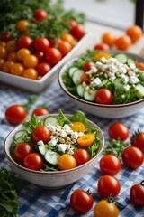 Fresh salad ceramic bowl