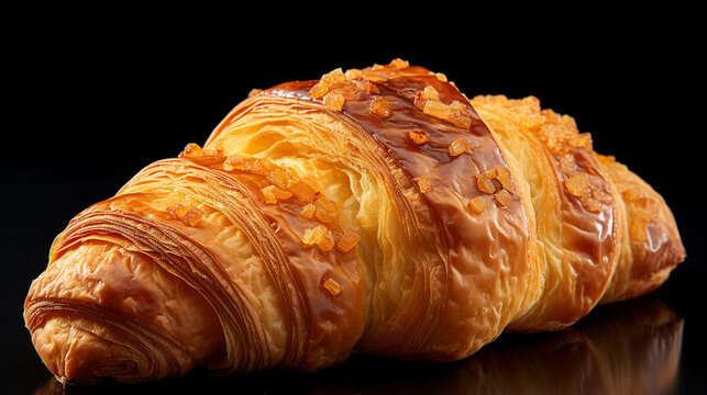 croissant on white background HD 8K wallpaper Stock Photographic Image 