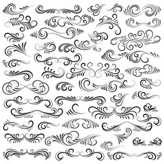 Vector graphic elements for design vector elements. Swirl elements decorative illustration. Classic calligraphy swirls, greeting cards, wedding invitations, royal certificates and graphic design.