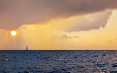 Sunrise in the Atlantic Ocean