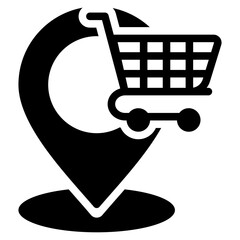 Shopping Destination Glyph Icon