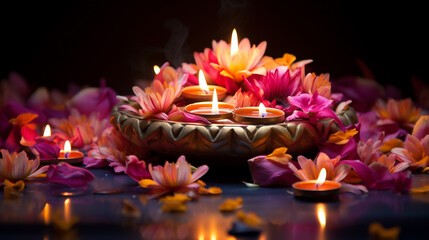 burning candles in the church HD 8K wallpaper Stock Photographic Image 
