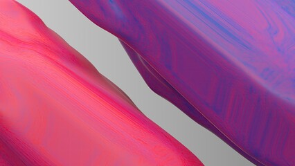 Pink and Purple Organic Pop Object Modern Liquid Creature Rubbery Texture Elegant Modern 3D Rendering Abstract Background