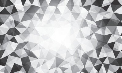  Black and Withe polygonal mosaic background, vector illustration