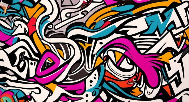 abstract colorful grafitti pattern