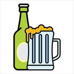 beer icon vector design template