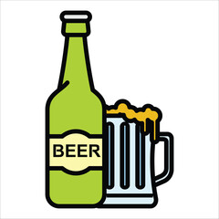 beer icon vector design template