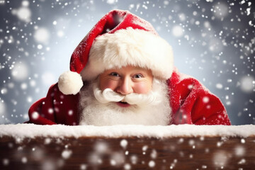 Red man santa december male holiday merry person winter christmas claus beard eve