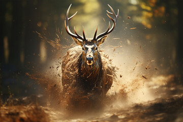 high speed deer photography