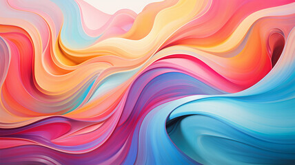 Obraz premium Wave Colorful Background. Generative AI