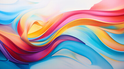 Wave Colorful Background. Generative AI