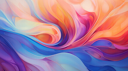 Fototapeta na wymiar Wave Colorful Background. Generative AI