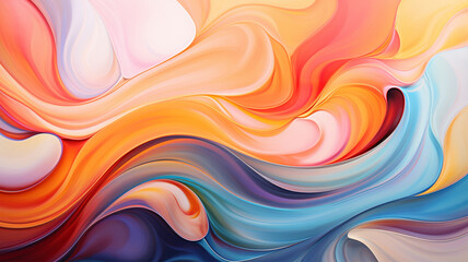 Wave Colorful Background. Generative AI