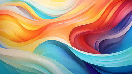Wave Colorful Background. Generative AI