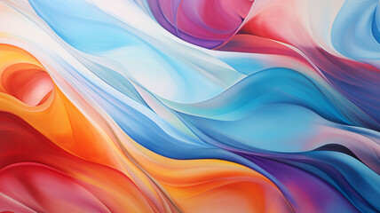 Wave Colorful Background. Generative AI