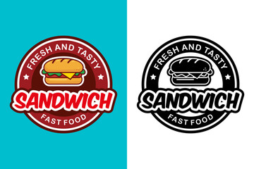 Sandwich logo design vector