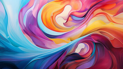 Wave Colorful Background. Generative AI