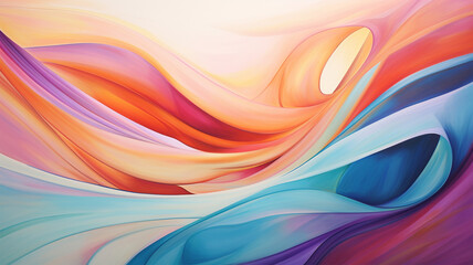 Wave Colorful Background. Generative AI