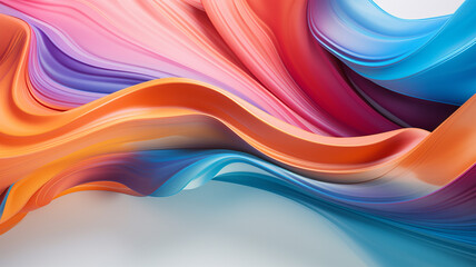 Wave Colorful Background. Generative AI
