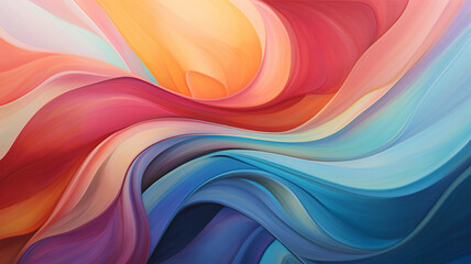 Wave Colorful Background. Generative AI