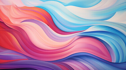 Wave Colorful Background. Generative AI