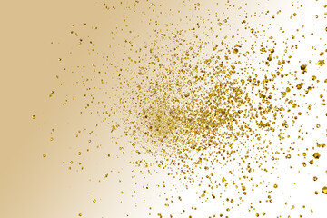 光り輝く金の粒子が飛び散るイラスト