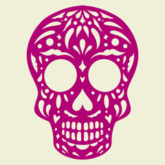 mexican skull candy illustration silhouette