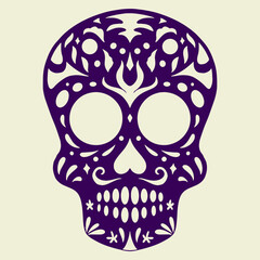 mexican skull candy illustration silhouette