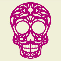 mexican skull candy illustration silhouette