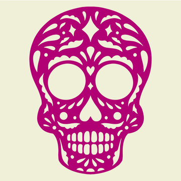 mexican skull candy illustration silhouette