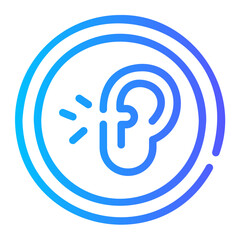 high noise Line Gradient Icon