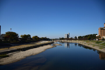 Fototapeta na wymiar 岡崎市内を流れる乙川