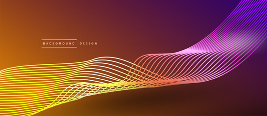 Dynamic wave geometric design. Vector Illustration For Wallpaper, Banner, Background, Card, Book Illustration, landing page